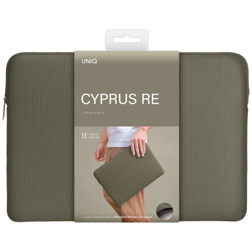 Torba na laptopa UNIQ Cyprus Ridge Edition Laptop Sleeve 14" water-resistant neoprene zielony