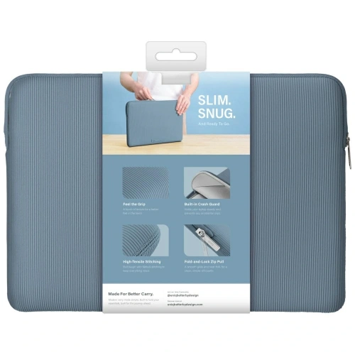 Torba na laptopa UNIQ Cyprus Ridge Edition Laptop Sleeve 16" water-resistant neoprene niebieski