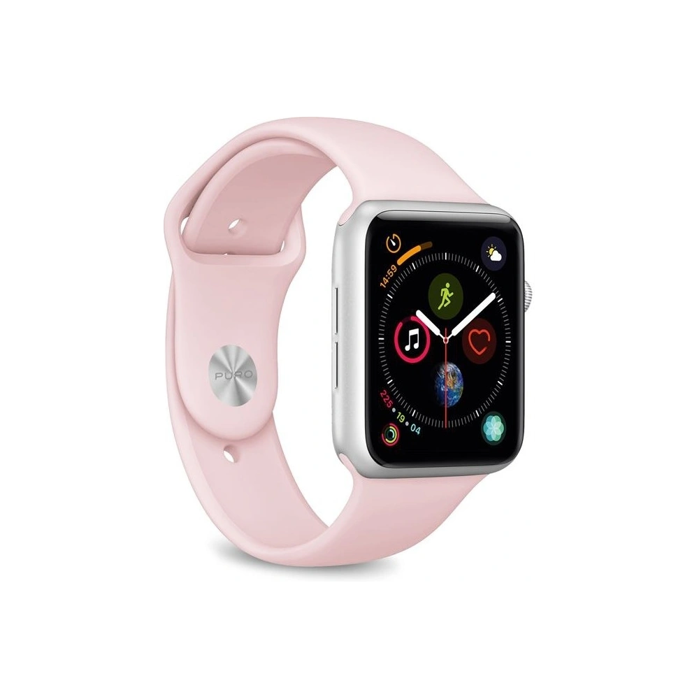 Hurtownia GSM - Elastický pásek PURO ICON Band Apple Watch 4/5/6/7/SE/8/9/Ultra 44/45/49mm (S/M & M/L) (písková růžová) - PUR088PNK - {ean13} - Hurt