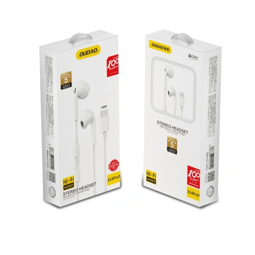 Słuchawki douszne DUDAO X14 PRO USB-C biały
