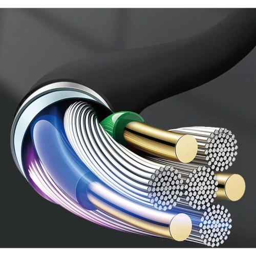 Kabel AUX DUDAO L12S mini jack 3.5mm 1m 3 polowy stereo czarny