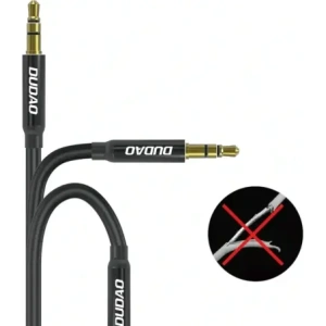 Kabel AUX DUDAO L12S mini jack 3.5mm 1m 3 polowy stereo czarny