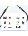 Kabel AUX DUDAO L12S mini jack 3.5mm 1m 3 polowy stereo czarny
