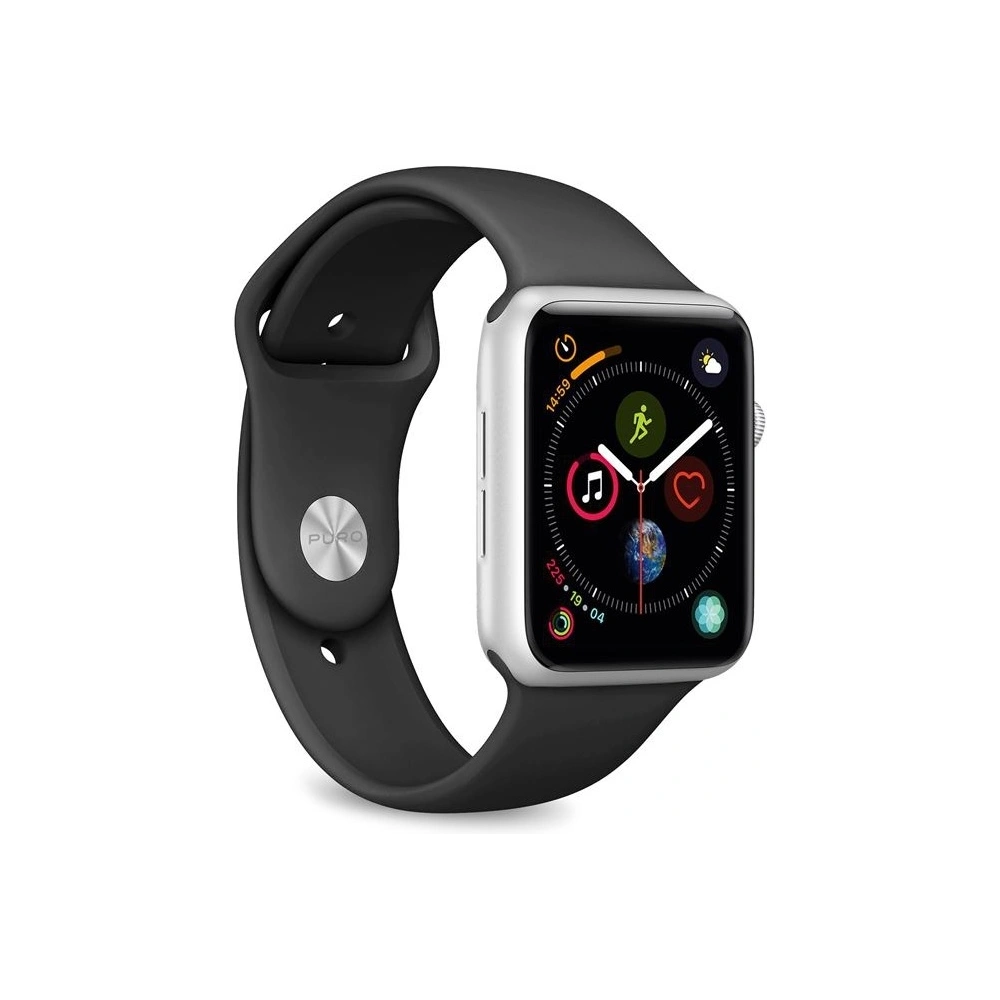 Wholesale Flexible PURO ICON Band Apple Watch 4/5/6/7/SE/8/9/Ultra 44/45/49mm (S/M & M/L) (black) - PUR089BLK - {ean13} - Hurt