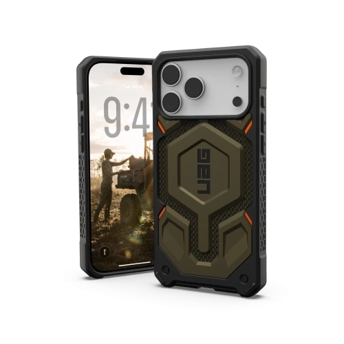 Etui UAG Urban Armor Gear Monarch Pro do Apple iPhone 17 Pro Max MagSafe (kevlar element green)