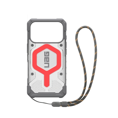 Etui UAG Urban Armor Gear Pathfinder Clear MagSafe Bundle do Apple iPhone 17 Pro MagSafe + smycz na nadgarstek (active lava)