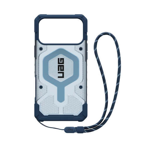 Etui UAG Urban Armor Gear Pathfinder Clear MagSafe Bundle do Apple iPhone 17 Pro Max MagSafe + smycz na nadgarstek (blues)