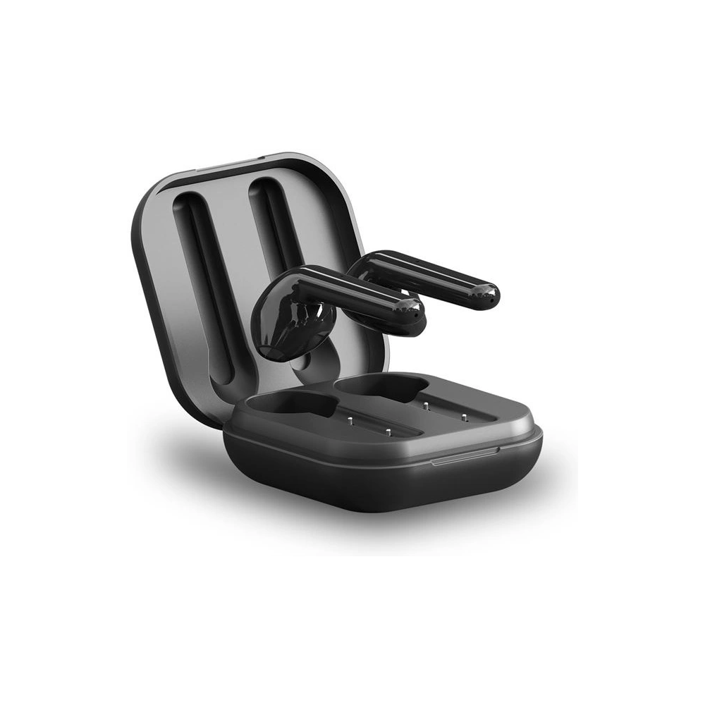 Hurtownia GSM - Bezdrátová sluchátka PURO SLIM POD TWS Bluetooth 5.0 s nabíjecím pouzdrem, voděodolnost IPX5 (Černá) - PUR095BLK - {ean13} - Hurt