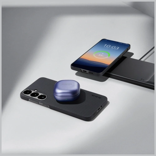 Etui PITAKA Ultra-Slim MagSafe do Samsung Galaxy S25 czarno szary