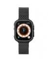 Pasek PITAKA Carbon Fiber Modern do Apple Watch 1/2/3/4/5/6/7/8/9/10/11/SE/SE 3/Ultra/Ultra 2/Ultra 3 czarno szary