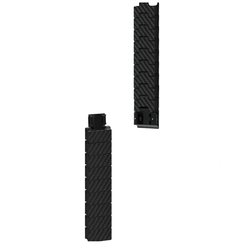 Pasek PITAKA Carbon Fiber Modern do Apple Watch 1/2/3/4/5/6/7/8/9/10/11/SE/SE 3/Ultra/Ultra 2/Ultra 3 czarno szary