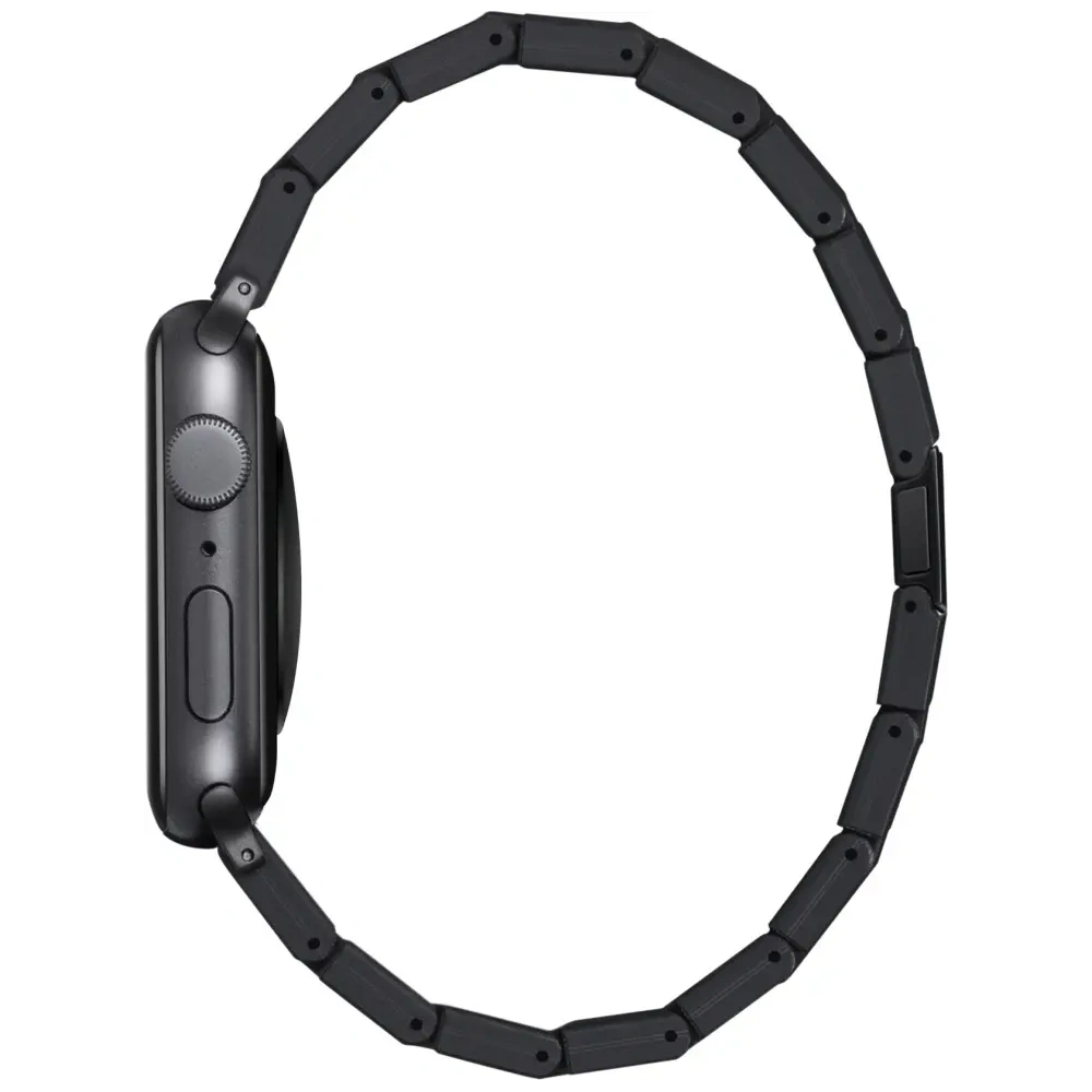 Pasek PITAKA Carbon Fiber Retro do Apple Watch 1/2/3/4/5/6/7/8/9/10/11/SE/SE 3/Ultra/Ultra 2/Ultra 3 czarno szary