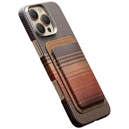 Portfel magnetyczny PITAKA Woven Wallet MagSafe sunset