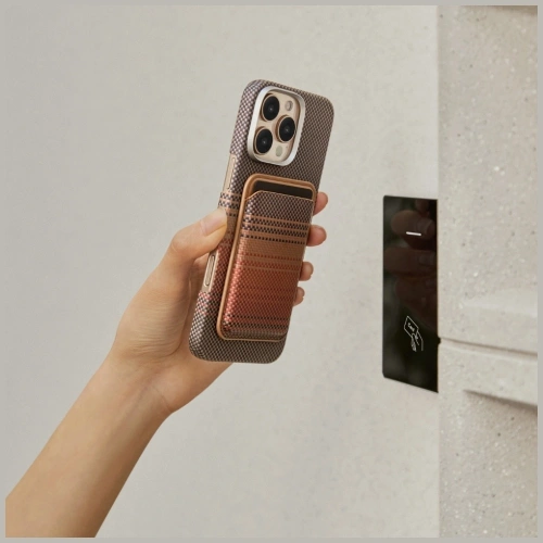 Portfel magnetyczny PITAKA Woven Wallet MagSafe sunset