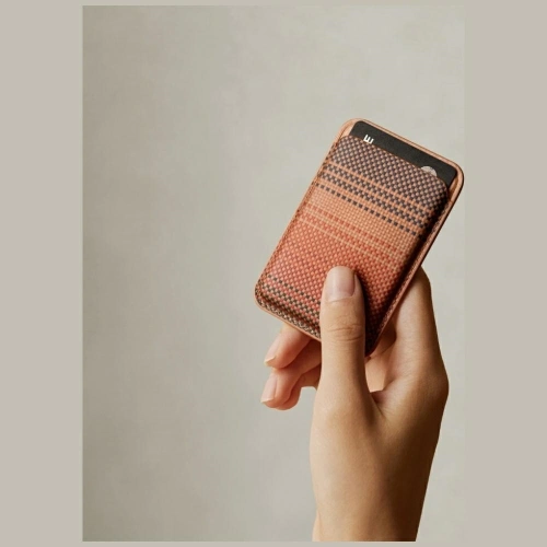 Portfel magnetyczny PITAKA Woven Wallet MagSafe sunset