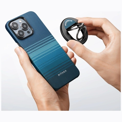 Uchwyt magnetyczny na palec PITAKA MagEZ Grip 3 MagSafe z funkcją podstawki moonrise