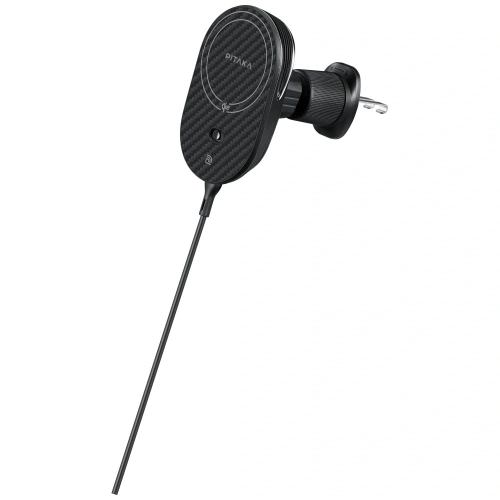 Uchwyt samochodowy z ładowarką bezprzewodową PITAKA MagEZ Pro 2 Qi2 15W NFC MagSafe czarno szary