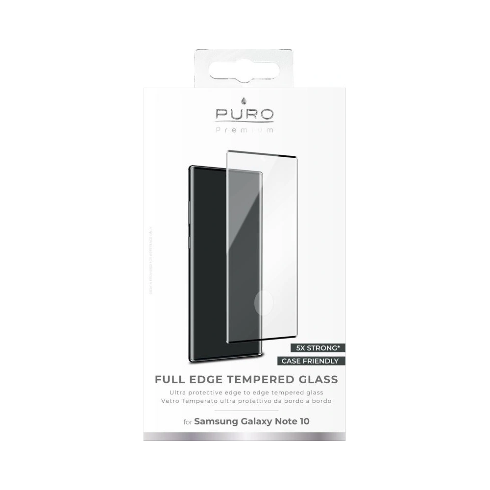 Hurtownia GSM - Sklo tvrzené PURO Premium Full Edge Tempered Glass Case Friendly Samsung Galaxy Note 10 (černý rámeček) - PUR101BLK - {ean13} - Hurt