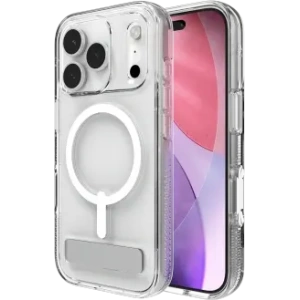 Etui ZAGG Crystal Palace Snap KS z podstawką do Apple iPhone 17 Pro MagSafe (clear)