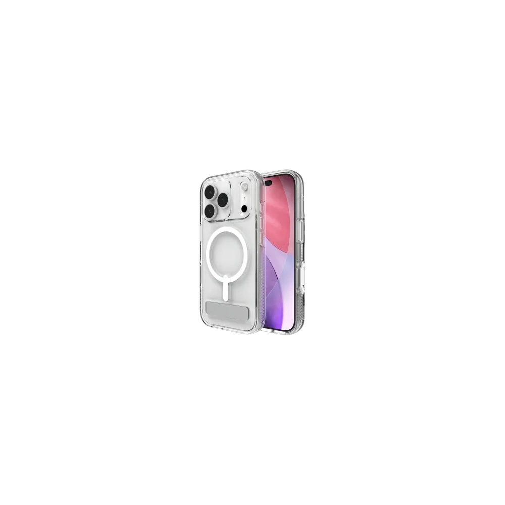 Etui ZAGG Crystal Palace Snap KS z podstawką do Apple iPhone 17 Pro MagSafe (clear)