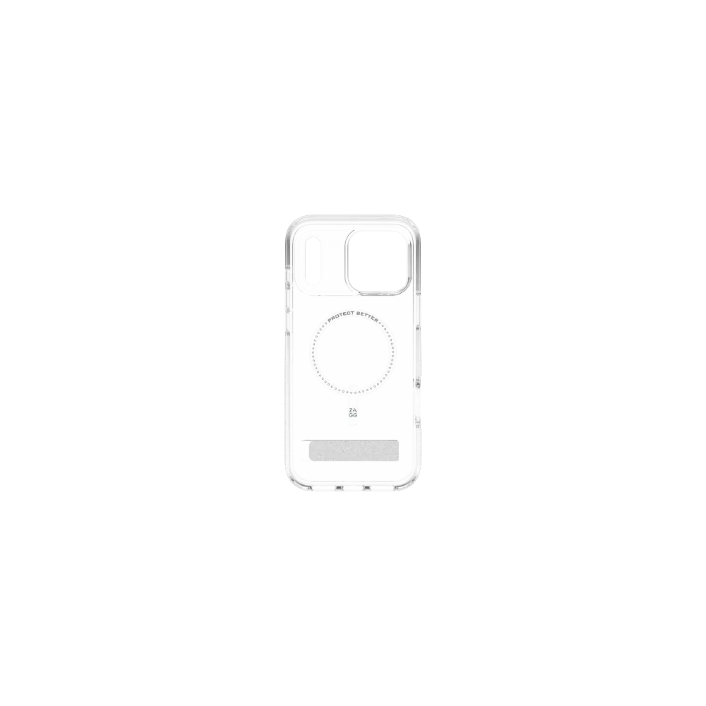 Etui ZAGG Crystal Palace Snap KS z podstawką do Apple iPhone 17 Pro Max MagSafe (clear)