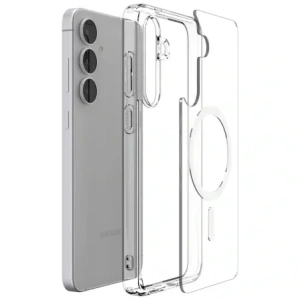 Etui Spigen Ultra Hybrid Mag MagSafe do Samsung Galaxy S25 FE Clear/white