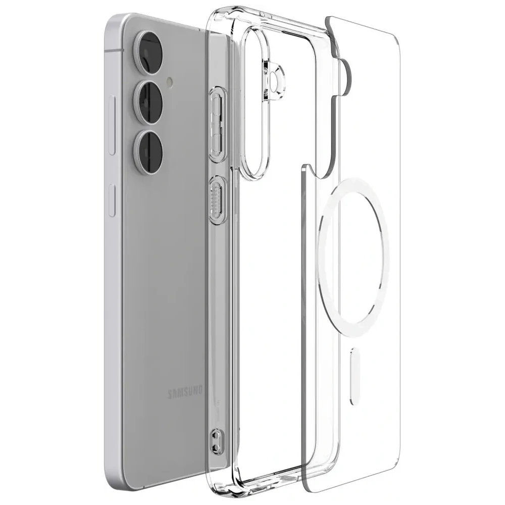 Etui Spigen Ultra Hybrid Mag MagSafe do Samsung Galaxy S25 FE Clear/white