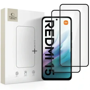 Szkło hartowane Tech-Protect Glass Fit+ do Xiaomi Redmi 15 4G / 5G Black [2 PACK]