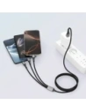 Kabel 3w1 Tech-Protect Ultraboost Dna 3in1 USB-A / Lightning, USB-C, Micro USB Cable 3a 120cm Iron Grey