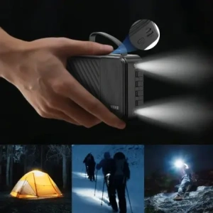 Powerbank Dudao K11 Pro 20000mAh z wbudowanymi kablami czarny