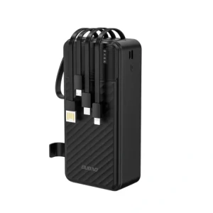 Powerbank Dudao K11 Max 30000mAh z wbudowanymi kablami czarny