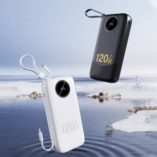 Powerbank Dudao K13Pro 20000mAh z wbudowanym kablem biały