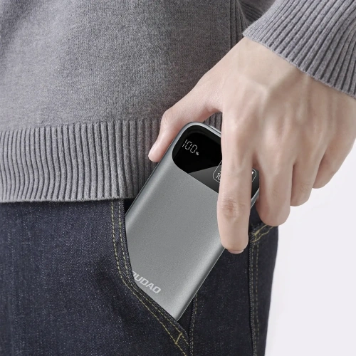 Powerbank Dudao K31 10000 mAh 22,5W PD z wbudowanym kablem szary