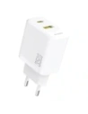Ładowarka sieciowa Dudao A27 Max USB-A, USB-C 35W + kabel USB-C biała