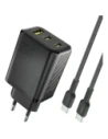 Ładowarka sieciowa Dudao A29C 65W GaN USB-A, 2xUSB-C + kabel USB-C czarna