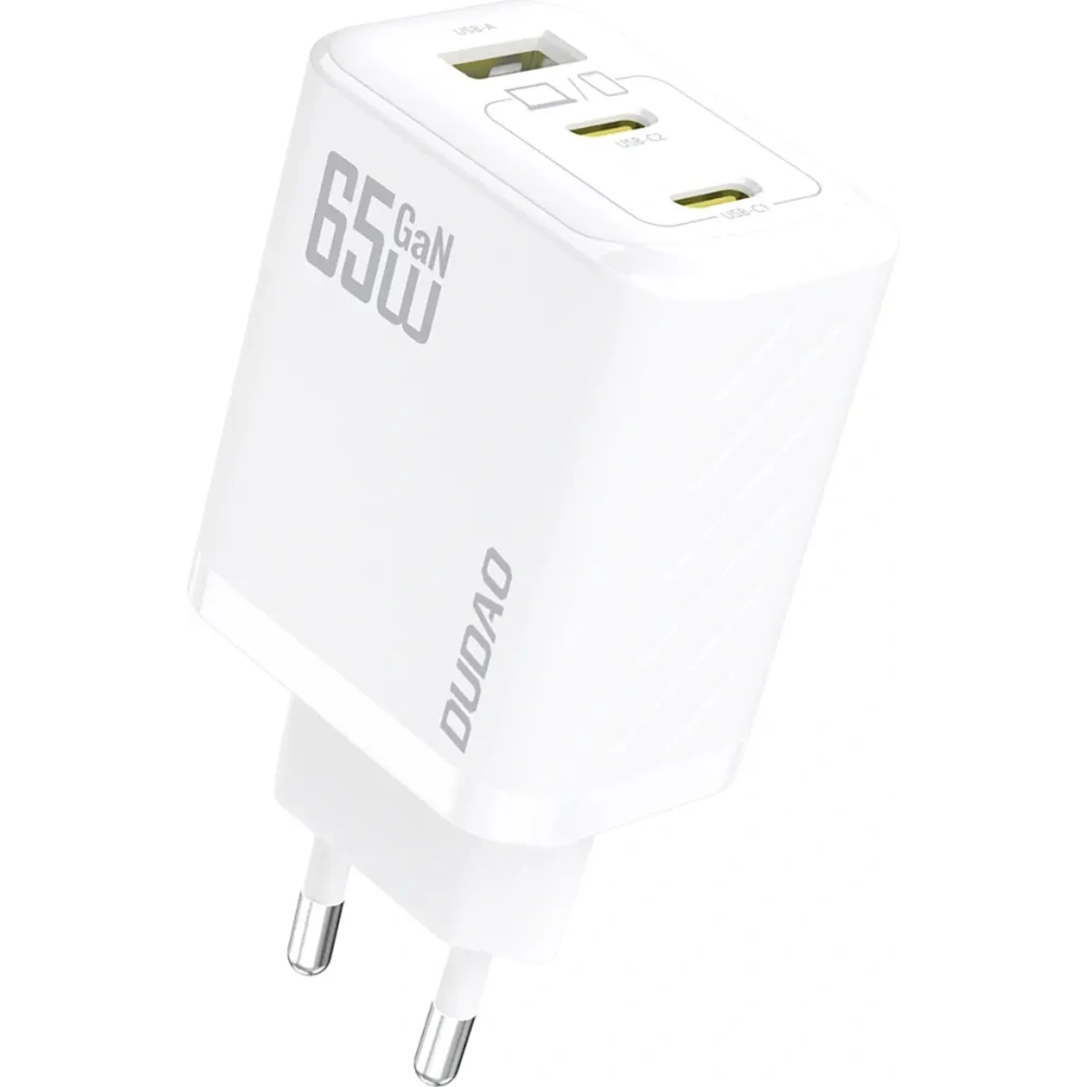 Ładowarka sieciowa Dudao A29C 65W GaN USB-A, 2xUSB-C + kabel USB-C biała