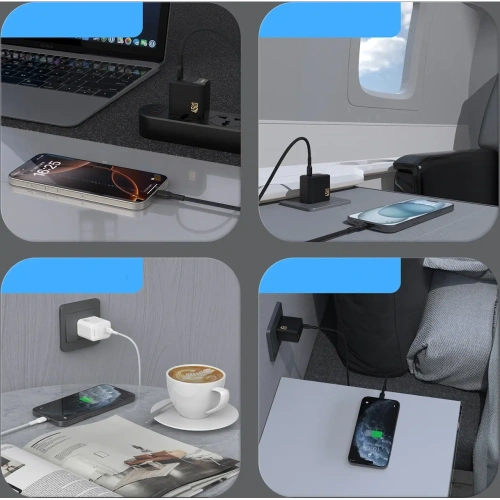 Ładowarka sieciowa Dudao A28C 45W GaN USB-C + kabel USB-C biała