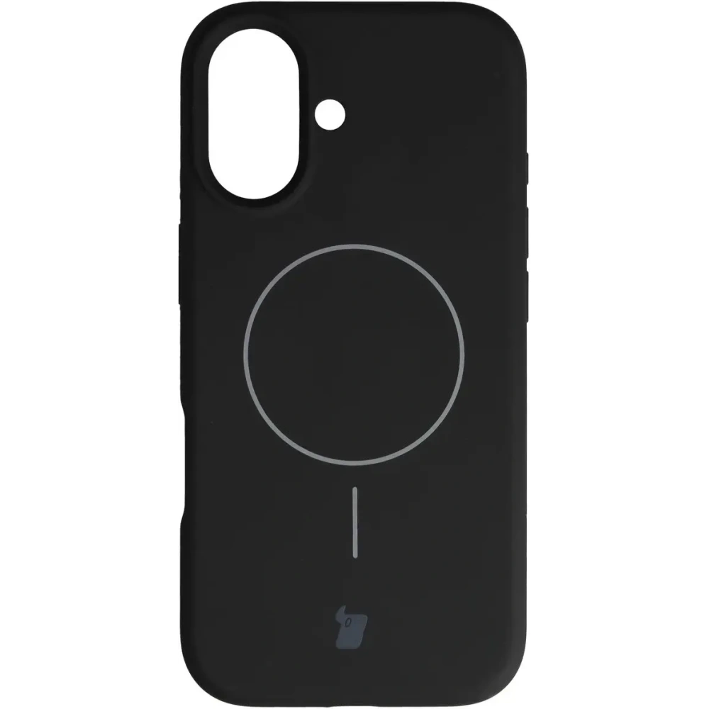 Silikonowe etui z pierścieniem magnetycznym Bizon Soft Case Magnetic do Apple iPhone 17 czarne
