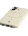 Silikonowe etui z pierścieniem magnetycznym Bizon Soft Case Magnetic do Apple iPhone 17 écru