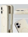 Silikonowe etui z pierścieniem magnetycznym Bizon Soft Case Magnetic do Apple iPhone 17 écru