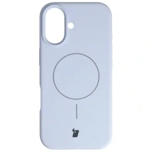 Silikonowe etui z pierścieniem magnetycznym Bizon Soft Case Magnetic do Apple iPhone 17 błękitne