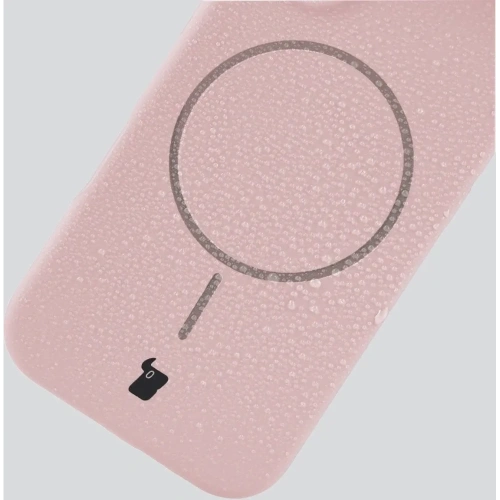 Silikonowe etui z pierścieniem magnetycznym Bizon Soft Case Magnetic do Apple iPhone 17 jasnoróżowe