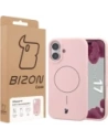 Silikonowe etui z pierścieniem magnetycznym Bizon Soft Case Magnetic do Apple iPhone 17 jasnoróżowe