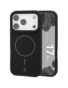 Silikonowe etui z pierścieniem magnetycznym Bizon Soft Case Magnetic do Apple iPhone 17 Pro czarne