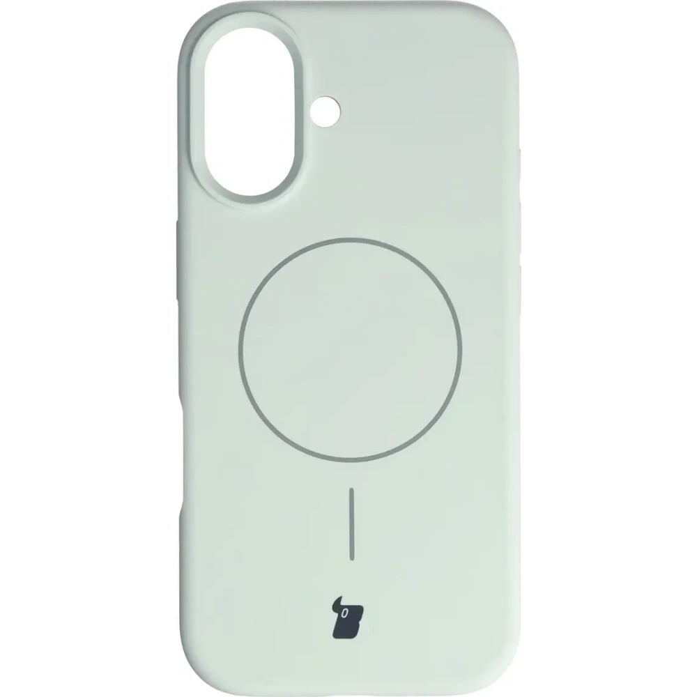 Silikonowe etui z pierścieniem magnetycznym Bizon Soft Case Magnetic do Apple iPhone 17 pistacjowe