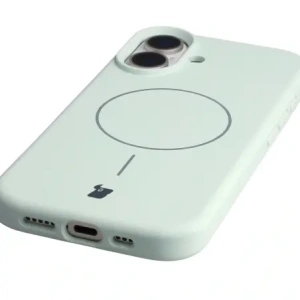 Silikonowe etui z pierścieniem magnetycznym Bizon Soft Case Magnetic do Apple iPhone 17 pistacjowe