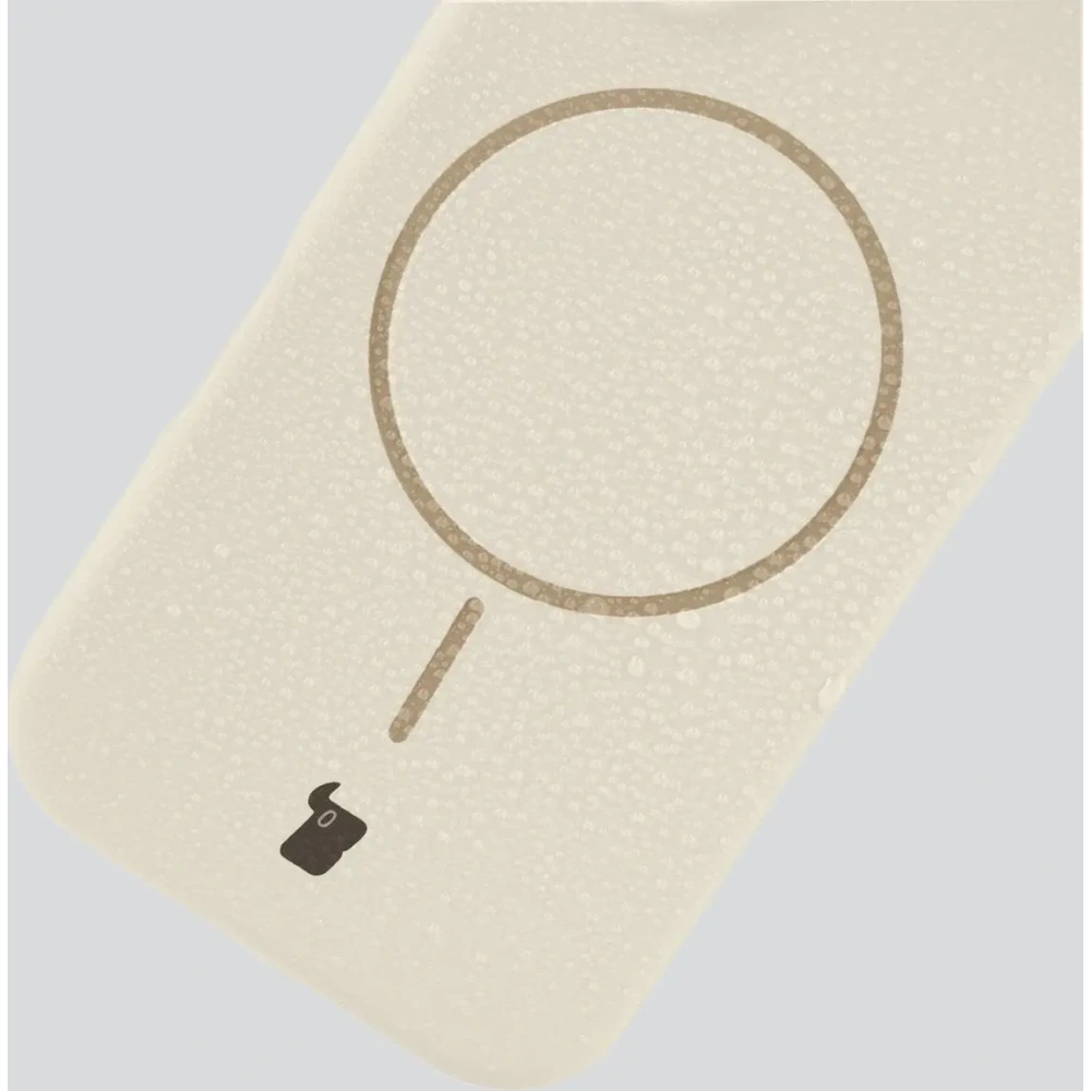 Silikonowe etui z pierścieniem magnetycznym Bizon Soft Case Magnetic do Apple iPhone 17 Pro Max écru