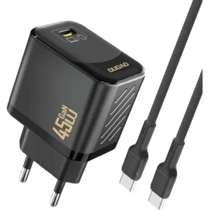 Ładowarka sieciowa Dudao A28C 45W GaN USB-C + kabel USB-C czarna