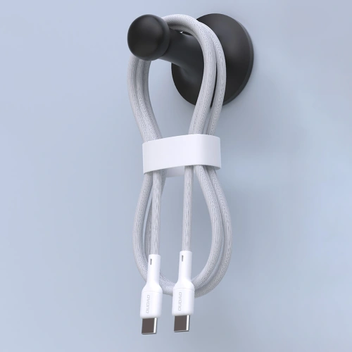 Kabel Dudao L9C 65W USB-C / USB-C 1m biały