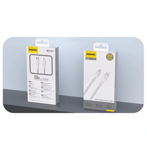 Kabel Dudao L9X 30W USB-C / Lightning 1m biały